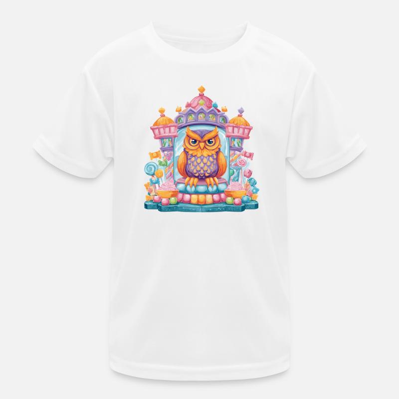Zuckerkönigs-Eulenthron Kinder Funktions-T-Shirt