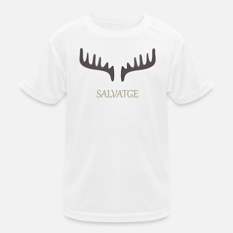 Salvage Deer Antlers Kids Functional T-Shirt