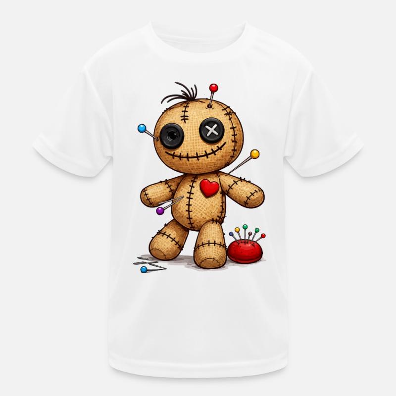 Voodoo doll with needles Kids Functional T-Shirt
