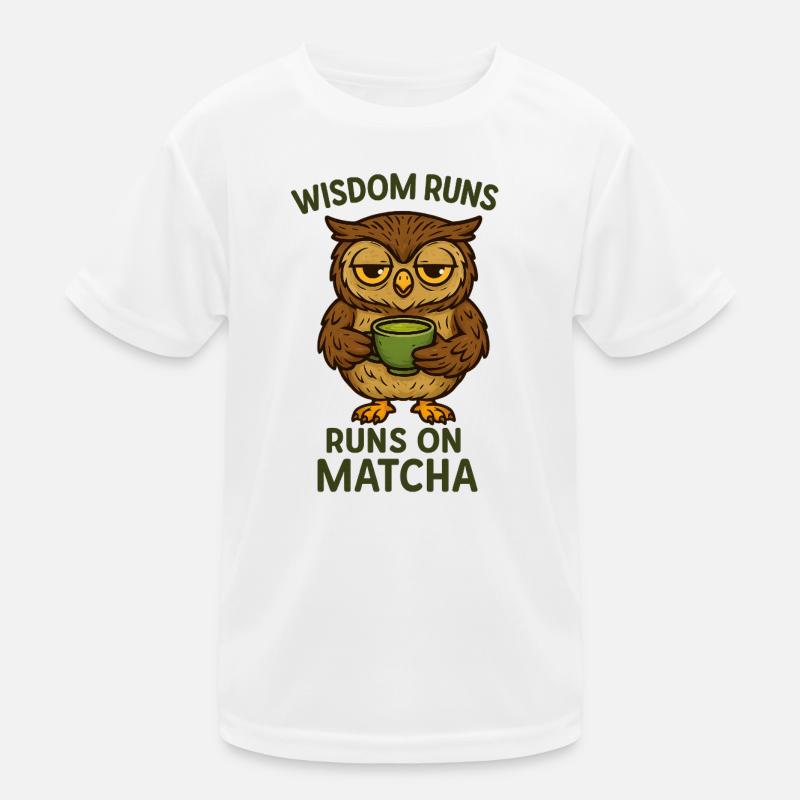 Matcha Eule / Uhu Kinder Funktions-T-Shirt