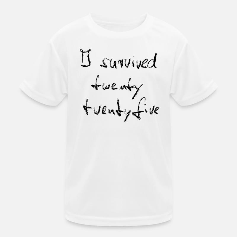 I survived 2025 - Kreide schwarz Kinder Funktions-T-Shirt
