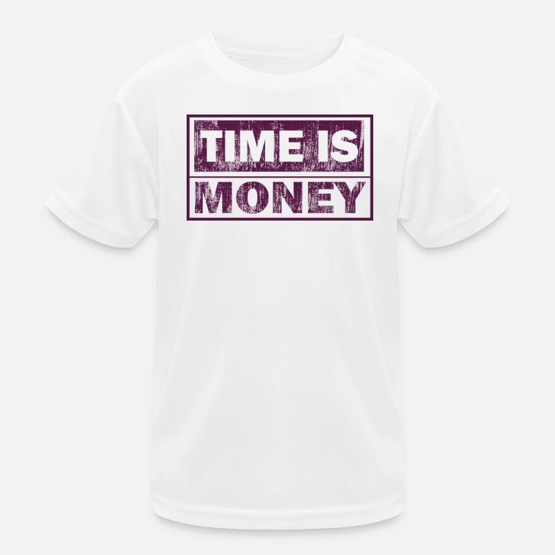 Le temps, c’est de l’argent – impression de texte graphique T-shirt sport Enfant