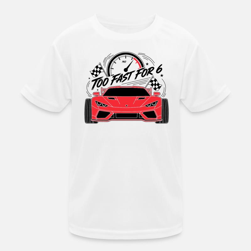 Trop rapide pour 6 voitures de course rouges T-shirt sport Enfant