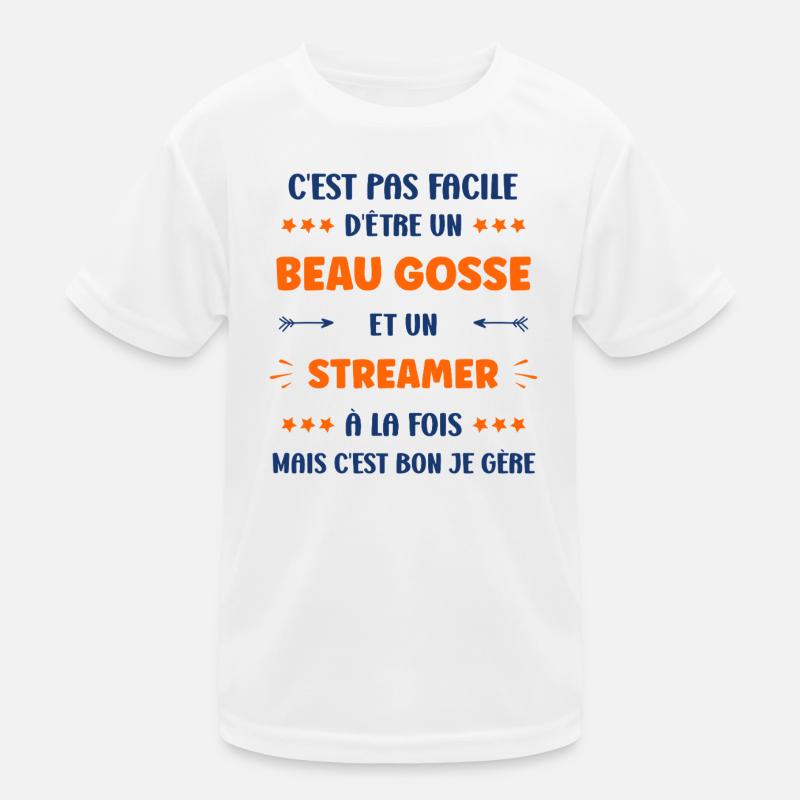 Beau gosse et streamer à la fois T-shirt sport Enfant