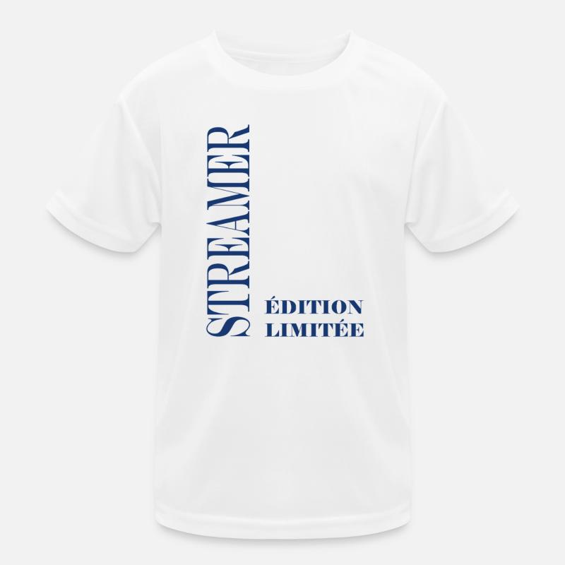 Limitierte Edition Blue Serif Streamer Kinder Funktions-T-Shirt