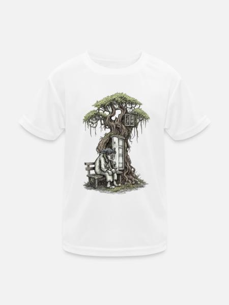 Maison Racine de la Solitude - T-shirt sport Enfant - blanc - Devant