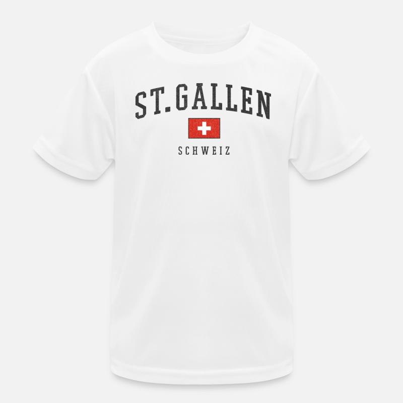 StGallen Schweizer Emblem Kinder Funktions-T-Shirt
