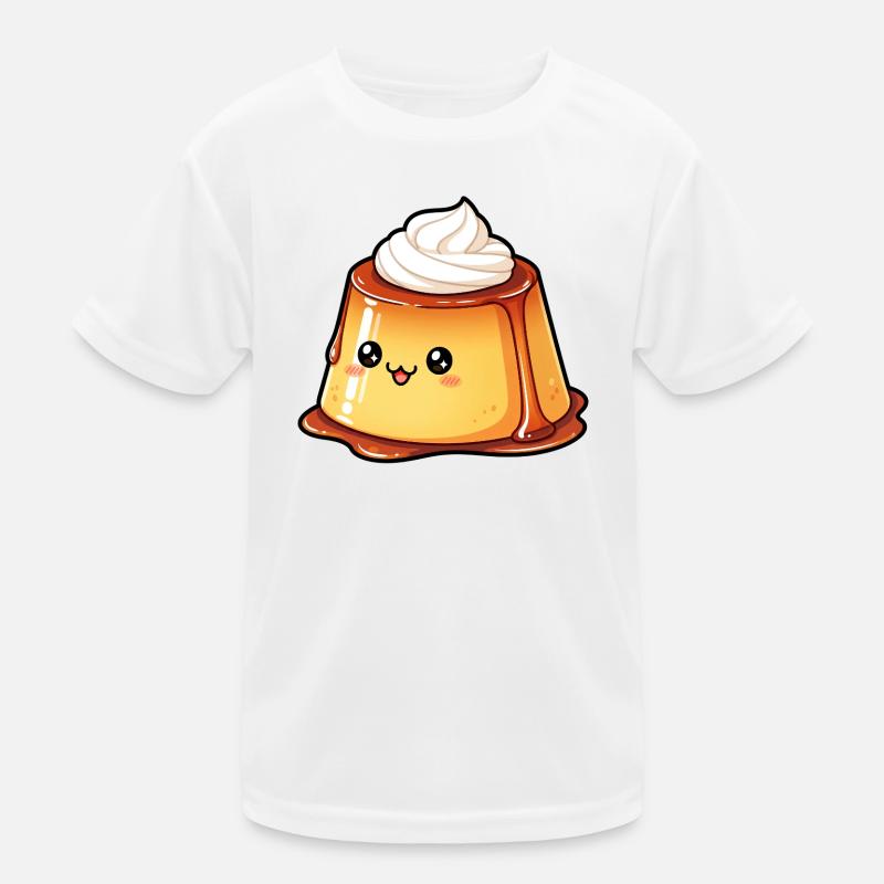 Kawaii Caramel Pudding Kids Functional T-Shirt