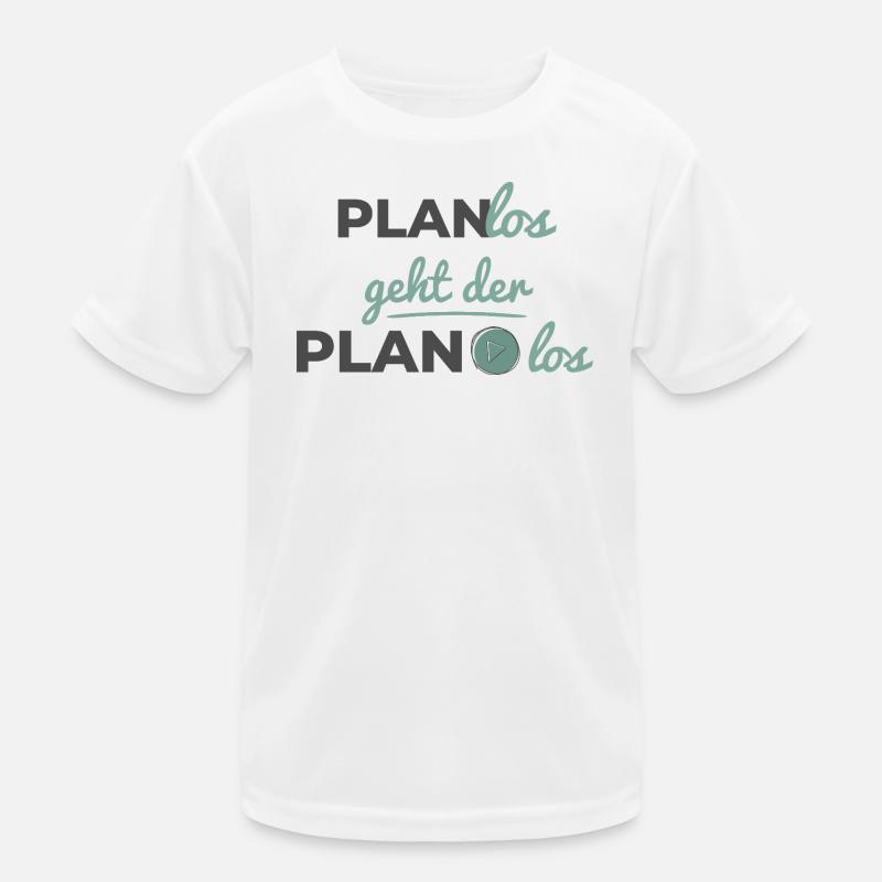 Planlos geht der Plan los – Scandi Soft Typografie Kinder Funktions-T-Shirt