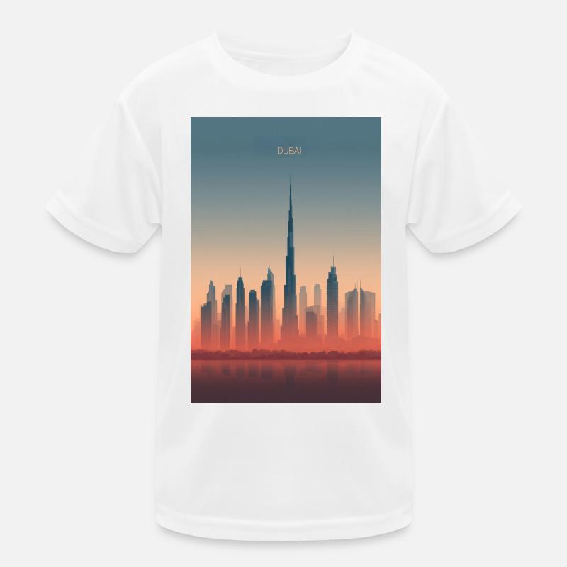 Dubai Skyline dans des teintes pastel T-shirt sport Enfant