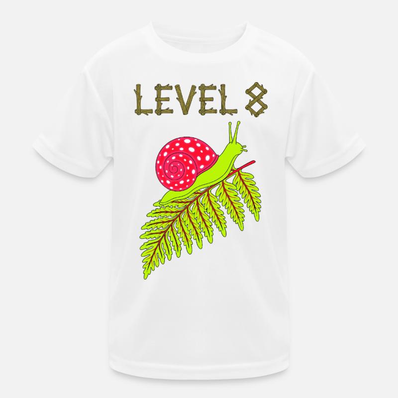 Level 8 Schnecke Kinder Funktions-T-Shirt