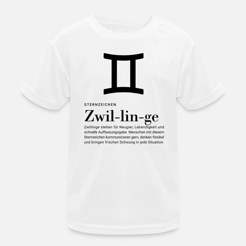 Sternzeichen Zwillinge  Kinder Funktions-T-Shirt