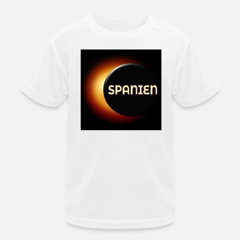 Totale Sonnenfinsternis Spanien 2026 Kinder Funktions-T-Shirt