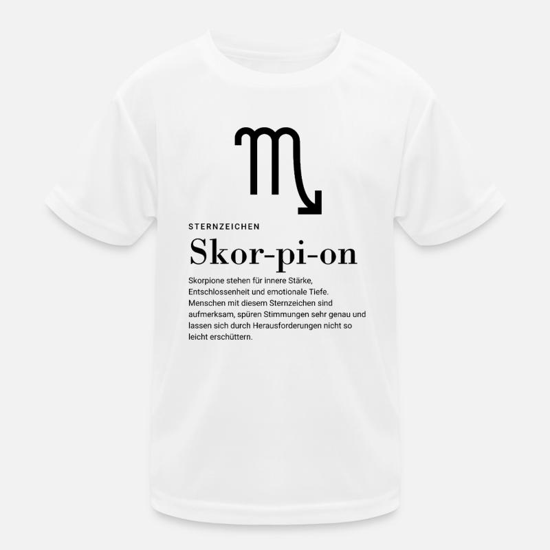 Sternzeichen Skorpion Kinder Funktions-T-Shirt