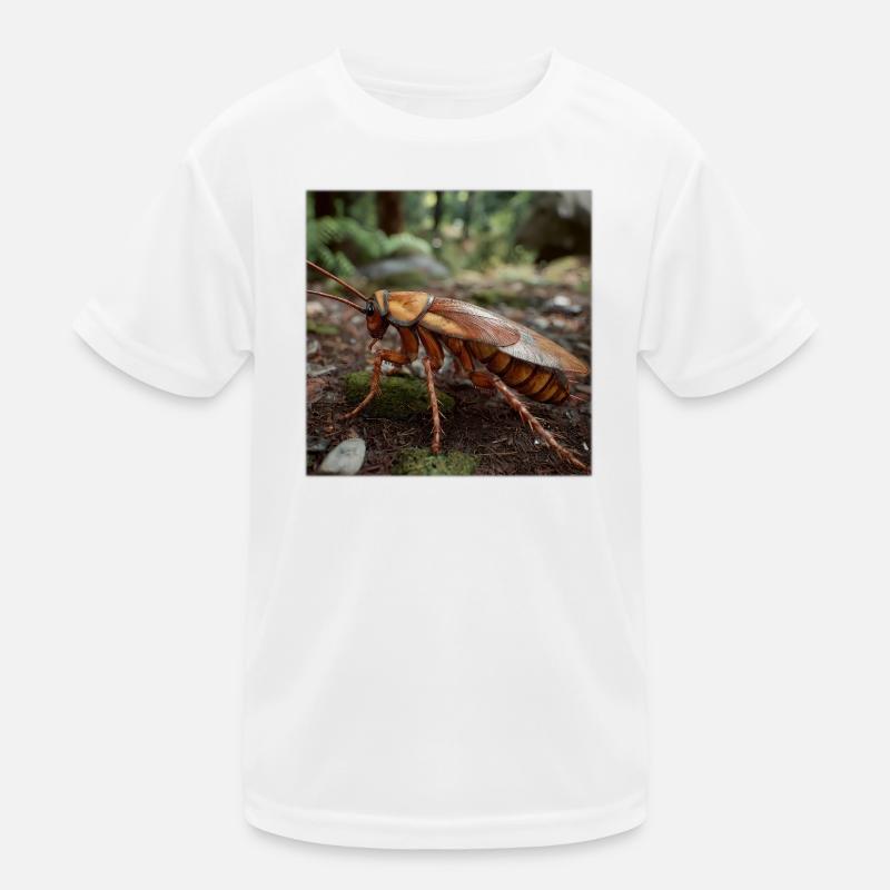Realistic Cockroach – Macro Insect Design Kids Functional T-Shirt