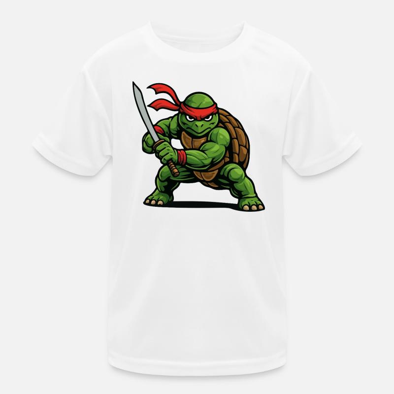 Tortue Ninja Guerrière avec l’Épée Katana T-shirt sport Enfant