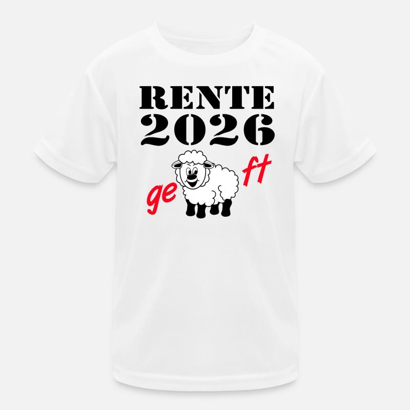 Rente 2026 , geschafft Kinder Funktions-T-Shirt