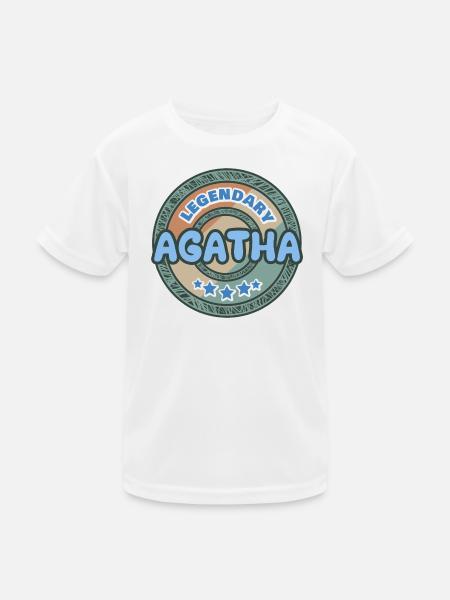 Agatha as a gift idea - Kids Functional T-Shirt - white - Front