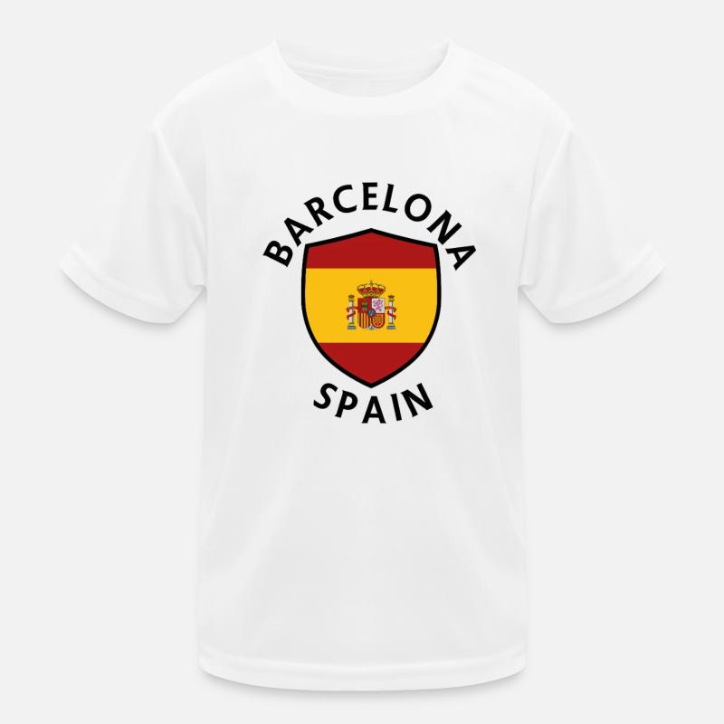 Barcelona Shield Spanien Kinder Funktions-T-Shirt