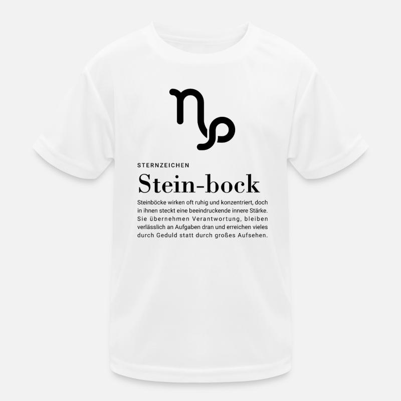 Sternzeichen Steinbock Kinder Funktions-T-Shirt