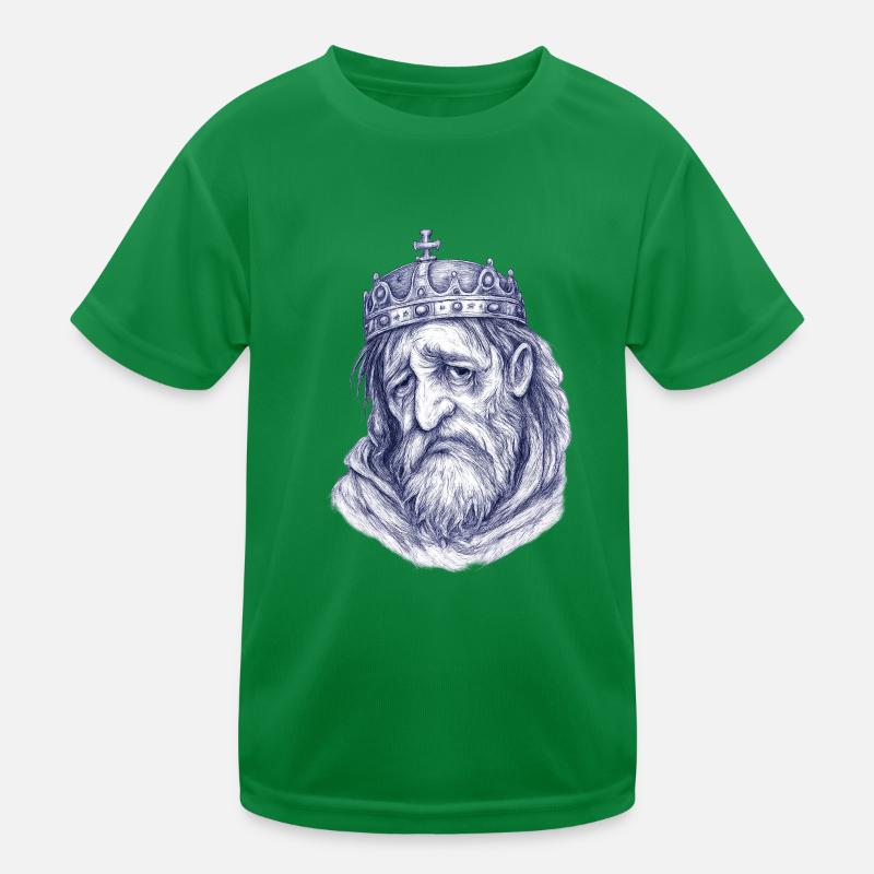 König der Blaustich-Linien Kinder Funktions-T-Shirt
