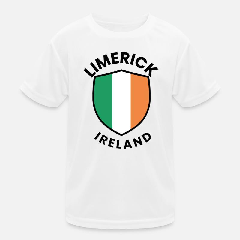 Limerick Irland Schildabzeichen Kinder Funktions-T-Shirt