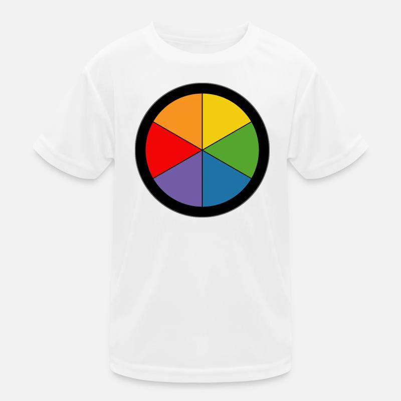 Rainbow Color Wheel Kids Functional T-Shirt
