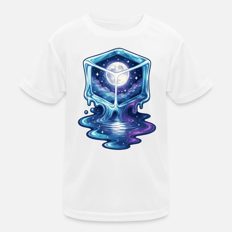 Kosmische Eiswürfel-Galaxie Kinder Funktions-T-Shirt