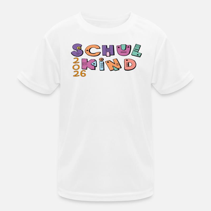 Schulkind 2026  Bunte Buchstaben Kinder Funktions-T-Shirt