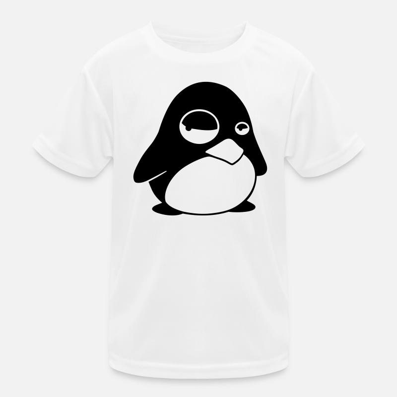 Grumpy Tux – Funny Linux Penguin for Nerds Kids Functional T-Shirt