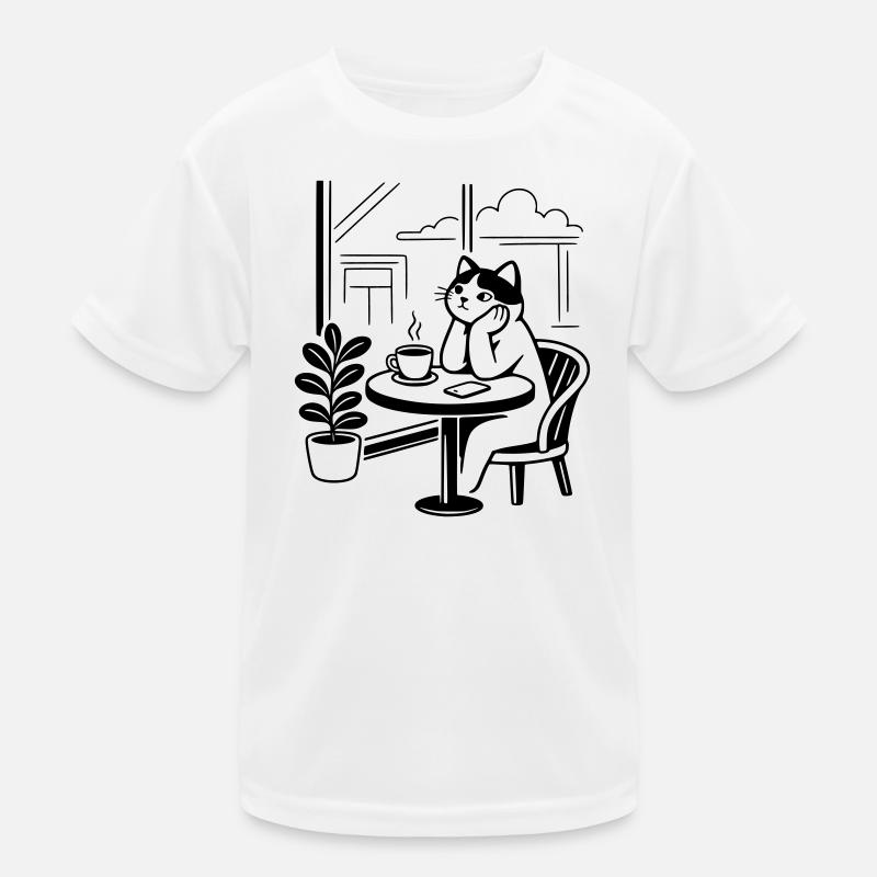 Café des chats attentionné T-shirt sport Enfant