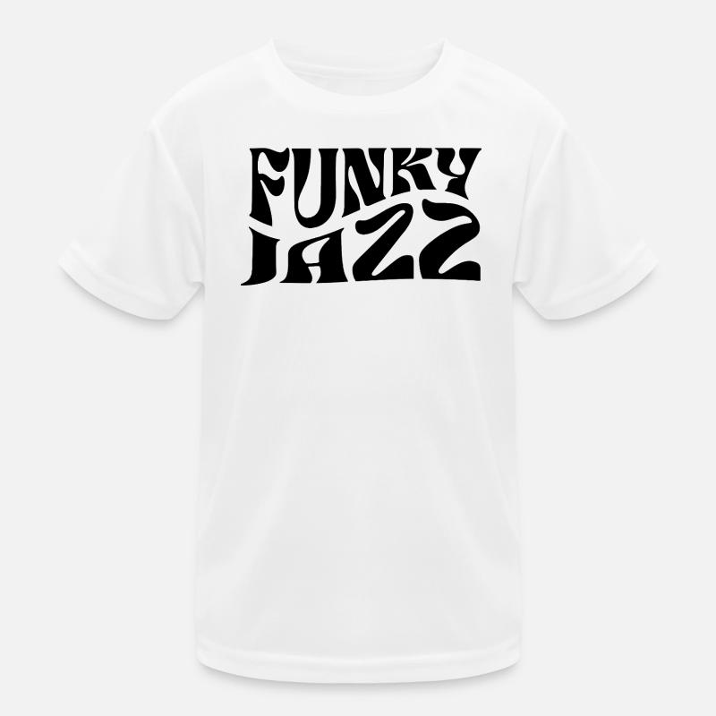 Funky Jazz Musik-Logo-Design Kinder Funktions-T-Shirt