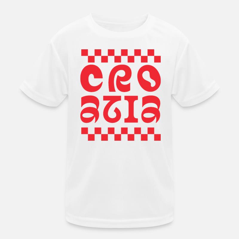Kroatisches Retro-Schriftzeichen Kinder Funktions-T-Shirt