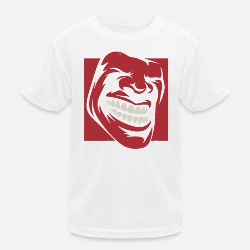 Roaring Red Grin Illustration Kinder Funktions-T-Shirt