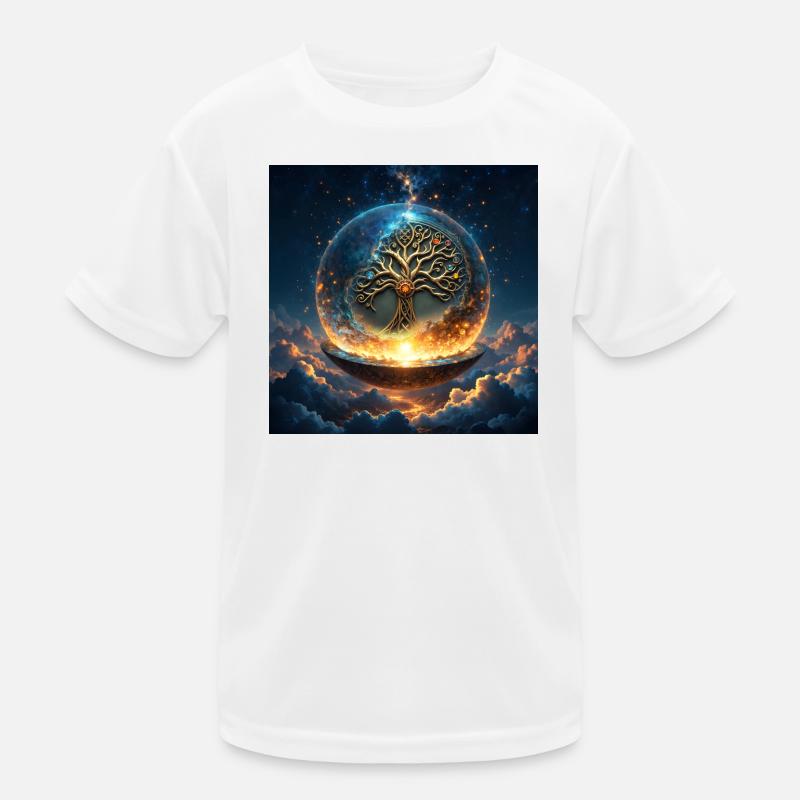 Himmlischer Kugelbaum Kinder Funktions-T-Shirt
