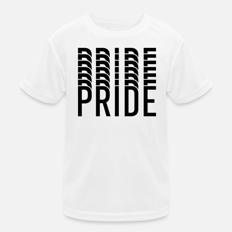 Pride Typography Contrast Pattern Kids Functional T-Shirt