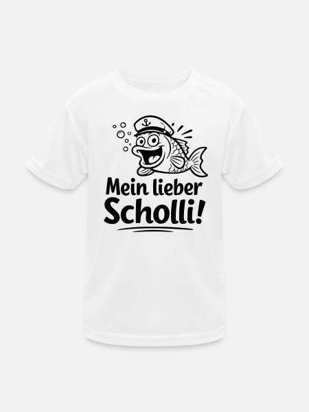 mein lieber scholli - Kinder Funktions-T-Shirt - Weiß - Vorne