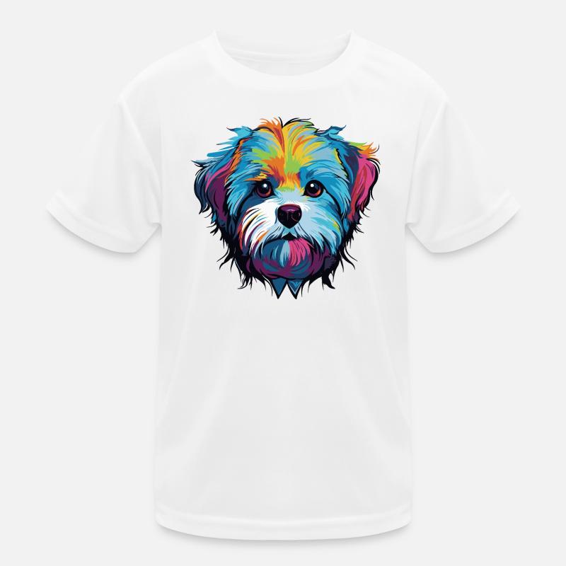 Dog Comic Dog Head Kids Functional T-Shirt