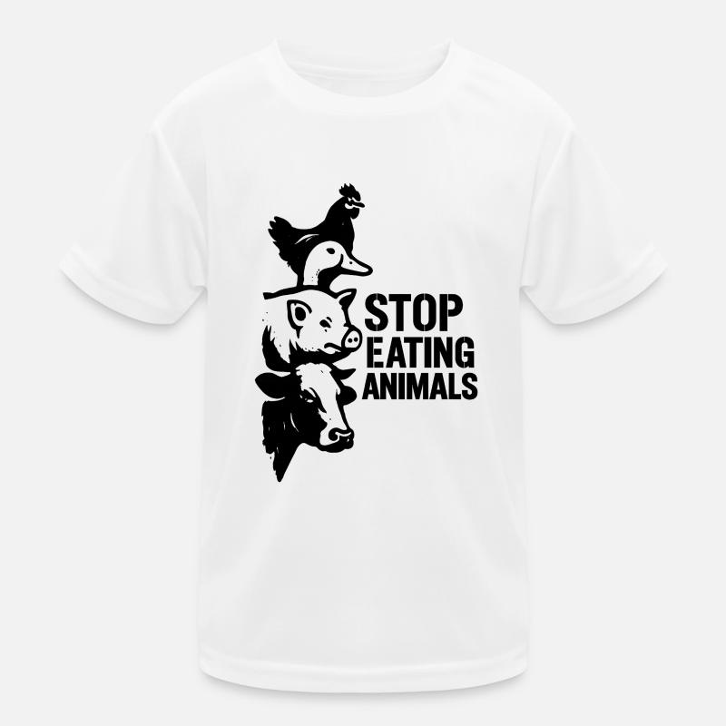 Tier-Silhouette mit Schriftakzent Kinder Funktions-T-Shirt