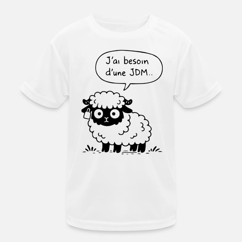 JDM Sheep - Kids Functional T-Shirt - white