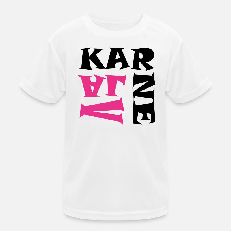 Karneval in Pink/Schwarz Kinder Funktions-T-Shirt