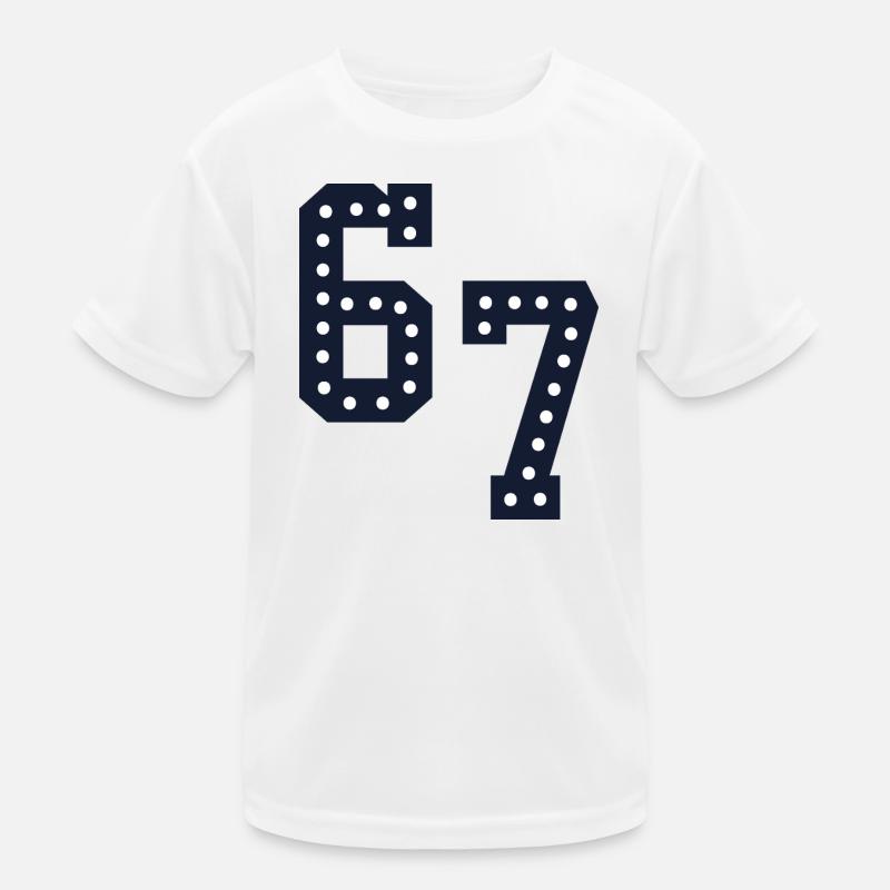 Number Lights 67 Kinder Funktions-T-Shirt