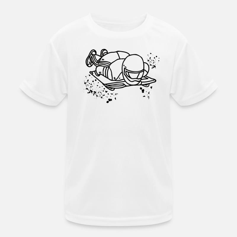 Bobsleigh Squelette Luge d’Hiver T-shirt sport Enfant