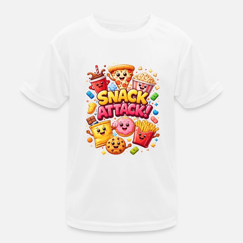 Attaque des encas ! Héros des snacks colorés T-shirt sport Enfant