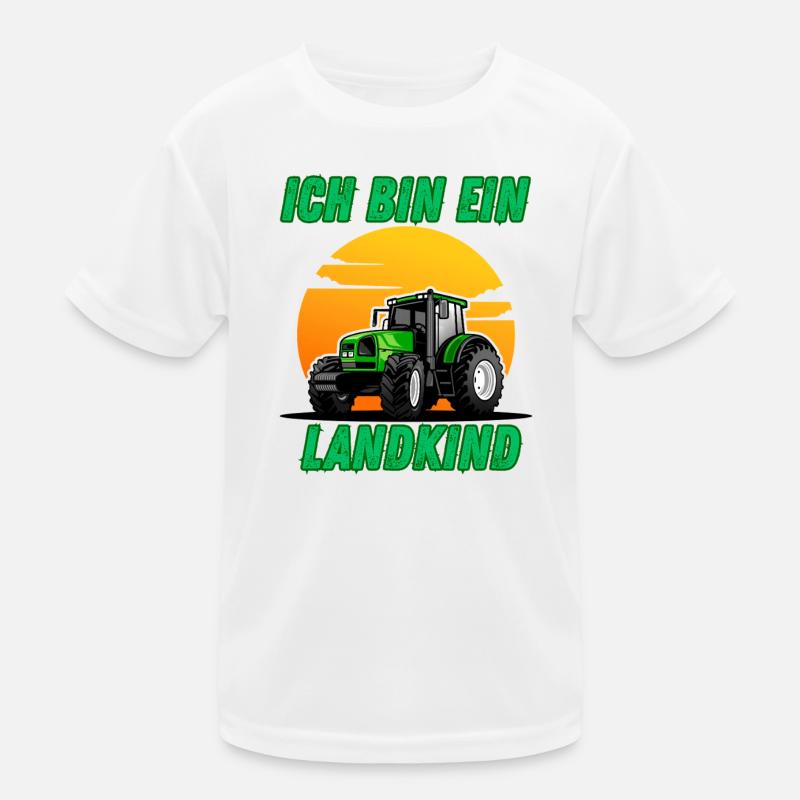 Traktor - Ich bin ein Landkind Kinder Funktions-T-Shirt