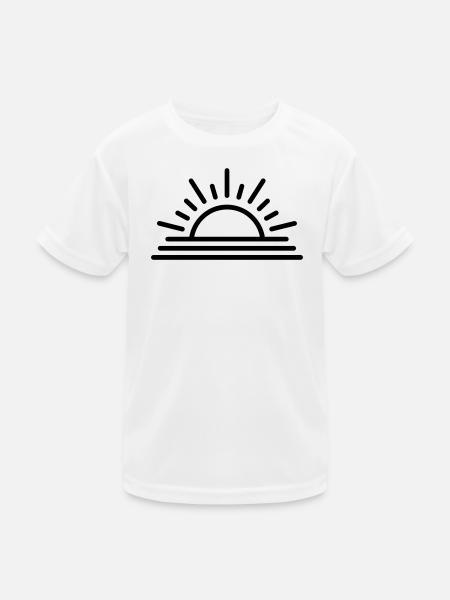 sunset - Kids Functional T-Shirt - white - Front