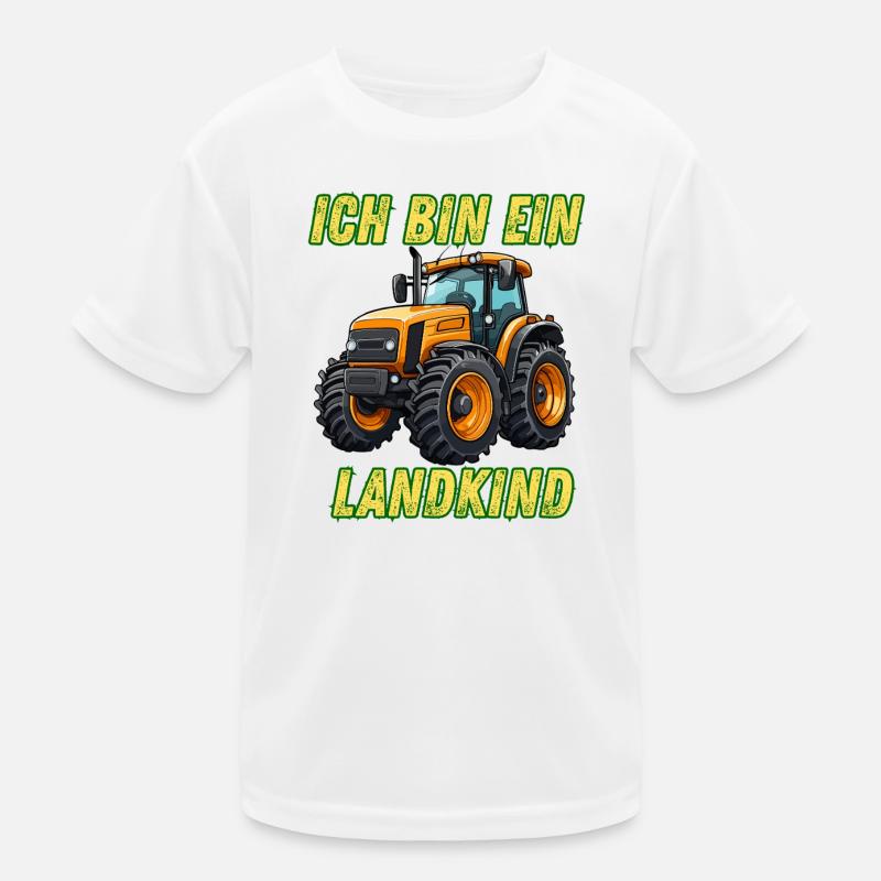 Traktor Design - Ich bin ein Landkind Kinder Funktions-T-Shirt