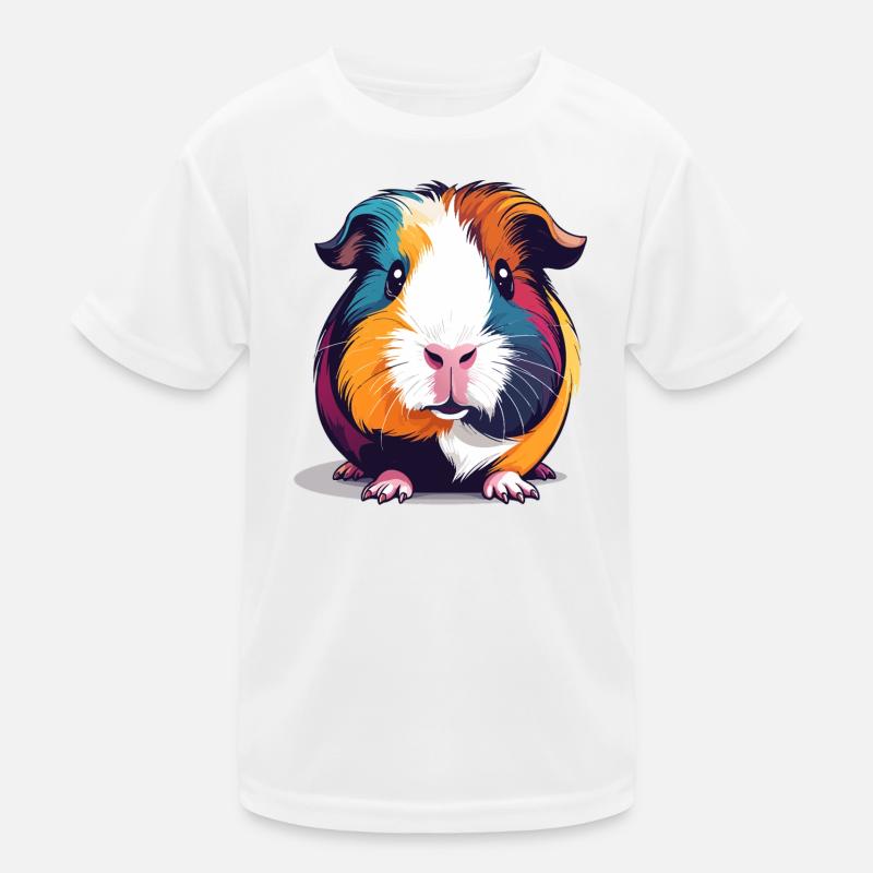 Illustration colorée de cochons d’Inde Pop Art T-shirt sport Enfant