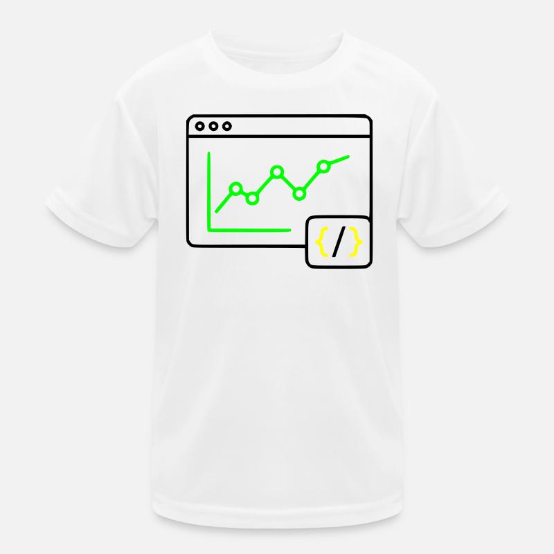 Web Analyse Chart Coding Browser Vektor Kinder Funktions-T-Shirt