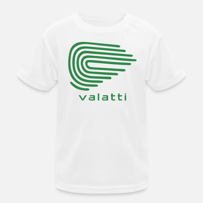 Valatti Green Wave Line Abstract Kids Functional T-Shirt